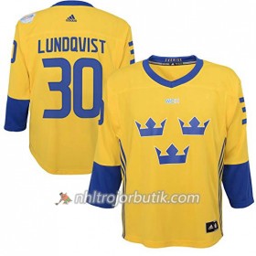 Sverige Tröja Henrik Lundqvist 30 World Cup 2016 Gul Premier